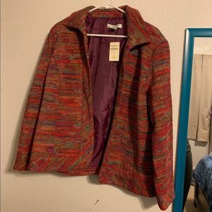 COLDWATER Creek NEW Large Multicolored Striped Blazer